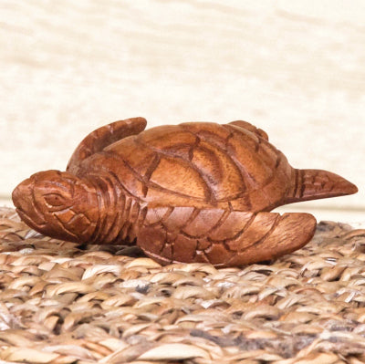 Baby Sea Turtle Wooden Figurine