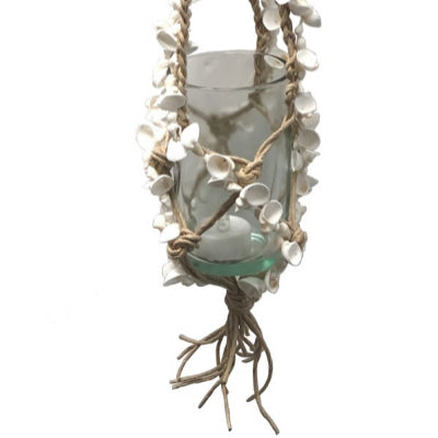 Beachcombers Rope & Shell Hanging Planter
